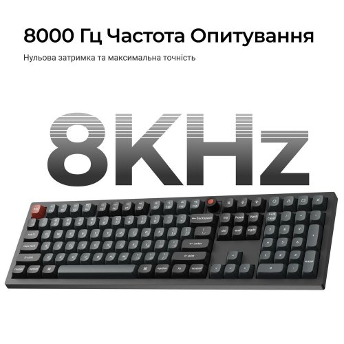 Клавиатура Keychron V6 8K Keychron Super Red Switch (V6W-D1-UA) Black купить в Украине: Киев, Днепр, Харьков, Одесса  | Низкая цена, отзывы, характеристики от TELEMART фото