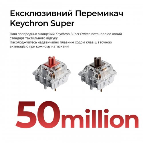 Клавиатура Keychron C3 Max Super Red Switch Wireless (C3M-H1-UA) Black купить в Украине: Киев, Днепр, Харьков, Одесса  | Низкая цена, отзывы, характеристики от TELEMART фото