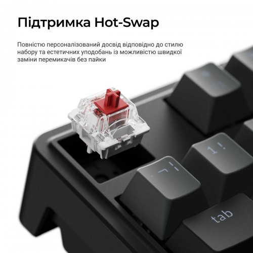 Клавиатура Keychron C3 Max Super Red Switch Wireless (C3M-H1-UA) Black купить в Украине: Киев, Днепр, Харьков, Одесса  | Низкая цена, отзывы, характеристики от TELEMART фото