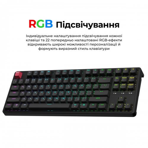 Клавиатура Keychron C3 Max Super Red Switch Wireless (C3M-H1-UA) Black купить в Украине: Киев, Днепр, Харьков, Одесса  | Низкая цена, отзывы, характеристики от TELEMART фото