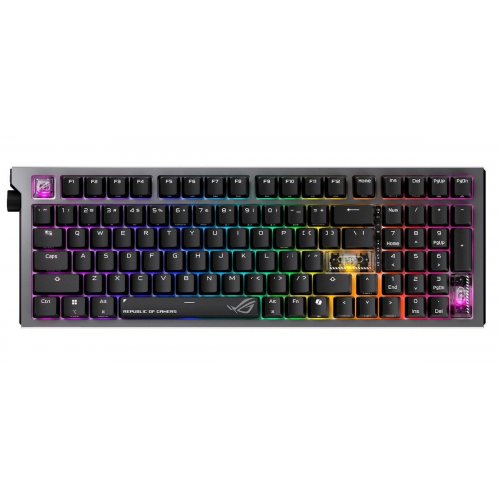 Клавиатура Asus ROG Strix Morph 96 NX Snow V2 Wireless (90MP04IF-BKMA03) Black купить в Украине: Киев, Днепр, Харьков, Одесса  | Низкая цена, отзывы, характеристики от TELEMART фото