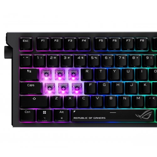 Клавиатура Asus ROG Strix Morph 96 NX Snow V2 Wireless (90MP04IF-BKMA03) Black купить в Украине: Киев, Днепр, Харьков, Одесса  | Низкая цена, отзывы, характеристики от TELEMART фото