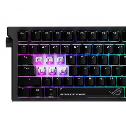 Клавиатура Asus ROG Strix Morph 96 NX Snow V2 Wireless (90MP04IF-BKMA03) Black купить в Украине: Киев, Днепр, Харьков, Одесса  | Низкая цена, отзывы, характеристики от TELEMART фото