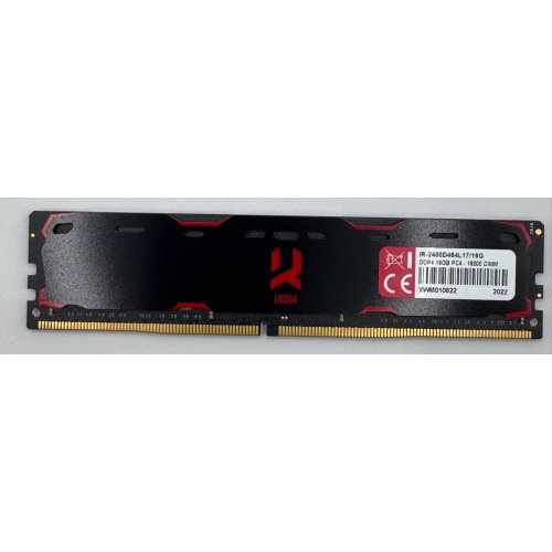 Озп GoodRAM DDR4 16GB 2400Mhz IRDM Black (IR-2400D464L17/16G) (Відновлено продавцем, 880404) купити в Україні: Київ, Львів, Хмельницький, Тернопіль, Івано-Франківськ | Перевірка сумісності, низька ціна, відгуки, характеристики від TELEMART фото