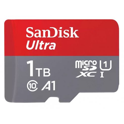 Карта пам'яті SanDisk microSDXC Ultra 1TB Class 10 UHS-I A1 (з адаптером) (SDSQUAC-1T00-GN6MA) купити в Україні: Київ, Львів, Хмельницький, Тернопіль, Івано-Франківськ | Низька ціна, відгуки, характеристики від TELEMART фото