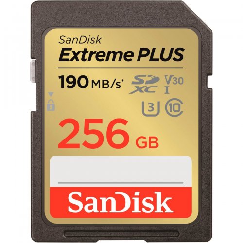 Карта памяти SanDisk SDXC Extreme Plus 256GB Class 10 UHS-I V30 U3 (SDSDXWV-256G-GNCIN) купить в Украине: Киев, Днепр, Харьков, Одесса  | Низкая цена, отзывы, характеристики от TELEMART фото