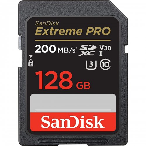 Карта памяти SanDisk SDXC Extreme Pro 128GB Class 10 UHS-I V30 U3 (SDSDXXD-128G-GN4IN) купить в Украине: Киев, Днепр, Харьков, Одесса  | Низкая цена, отзывы, характеристики от TELEMART фото