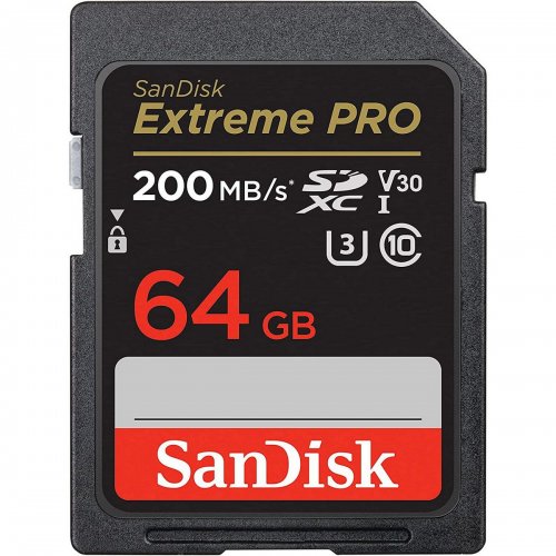 Карта памяти SanDisk SDXC Extreme Pro 64GB Class 10 UHS-I V30 U3 (SDSDXXU-064G-GN4IN) купить в Украине: Киев, Днепр, Харьков, Одесса  | Низкая цена, отзывы, характеристики от TELEMART фото