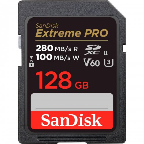 Карта памяти SanDisk SDXC Extreme Pro 128GB Class 10 UHS-II U3 V60 (SDSDXEP-128G-GN4IN) купить в Украине: Киев, Днепр, Харьков, Одесса  | Низкая цена, отзывы, характеристики от TELEMART фото