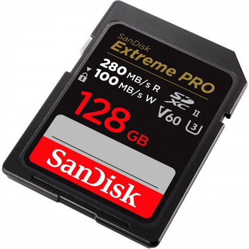 Карта памяти SanDisk SDXC Extreme Pro 128GB Class 10 UHS-II U3 V60 (SDSDXEP-128G-GN4IN) купить в Украине: Киев, Днепр, Харьков, Одесса  | Низкая цена, отзывы, характеристики от TELEMART фото