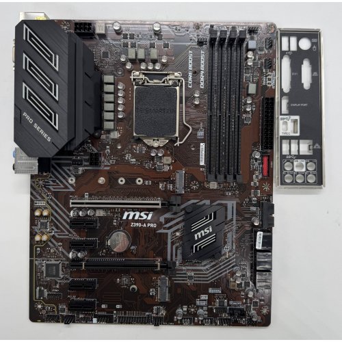 Материнська плата MSI Z390-A PRO (s1151-v2, Intel Z390) (Відновлено продавцем, 880495) купити в Україні: Київ, Львів, Хмельницький, Тернопіль, Івано-Франківськ | Перевірка сумісності, низька ціна, відгуки, характеристики від TELEMART фото