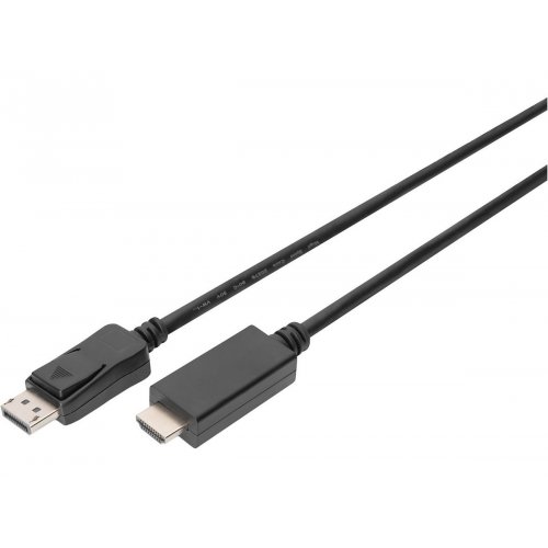 Кабель Digitus DisplayPort to HDMI v2.0 2m (AK-340303-020-S) Black купить в Украине: Киев, Днепр, Харьков, Одесса  | Низкая цена, отзывы, характеристики от TELEMART фото