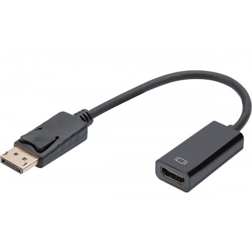 Адаптер Digitus DisplayPort to HDMI Adapter 0.15m (DB-340400-001-S) Black купити в Україні: Київ, Львів, Хмельницький, Тернопіль, Івано-Франківськ | Низька ціна, відгуки, характеристики від TELEMART фото