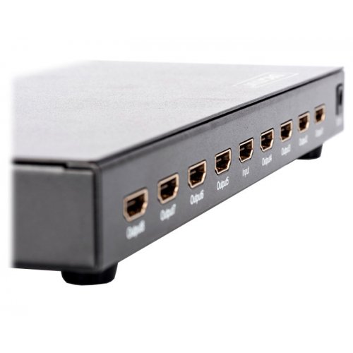 Разветвитель-сплиттер Digitus HDMI 1 to 8 port FHD (DS-43302) Black купить в Украине: Киев, Днепр, Харьков, Одесса  | Низкая цена, отзывы, характеристики от TELEMART фото