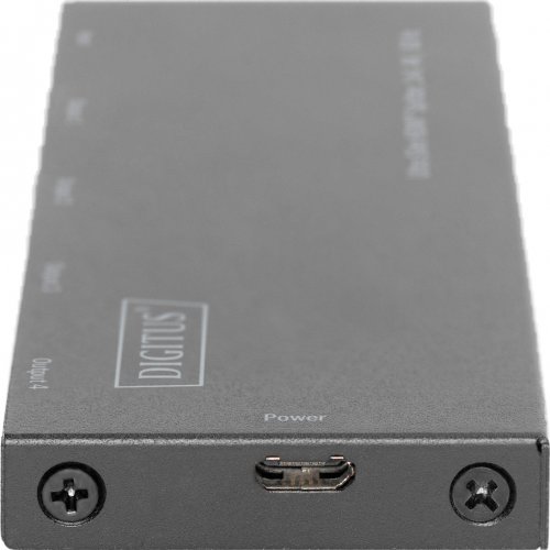 Разветвитель-сплиттер Digitus Ultra Slim HDMI 1 to 4 port 4K (DS-45323) Black купить в Украине: Киев, Днепр, Харьков, Одесса  | Низкая цена, отзывы, характеристики от TELEMART фото