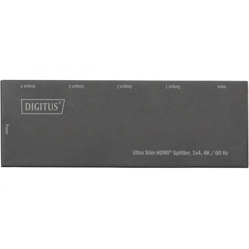 Разветвитель-сплиттер Digitus Ultra Slim HDMI 1 to 4 port 4K (DS-45323) Black купить в Украине: Киев, Днепр, Харьков, Одесса  | Низкая цена, отзывы, характеристики от TELEMART фото
