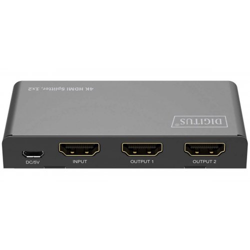 Видеосплиттер Digitus HDMI Splitter 1 to 2 (DS-55336) Black купить в Украине: Киев, Днепр, Харьков, Одесса  | Низкая цена, отзывы, характеристики от TELEMART фото