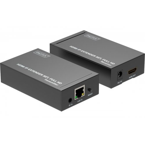 Подовжувач Digitus HDMI Extender Set (DS-55517) Black купити в Україні: Київ, Львів, Хмельницький, Тернопіль, Івано-Франківськ | Низька ціна, відгуки, характеристики від TELEMART фото