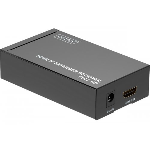 Удлинитель Digitus HDMI IP Extender Receiver (DS-55518) Black купить в Украине: Киев, Днепр, Харьков, Одесса  | Низкая цена, отзывы, характеристики от TELEMART фото