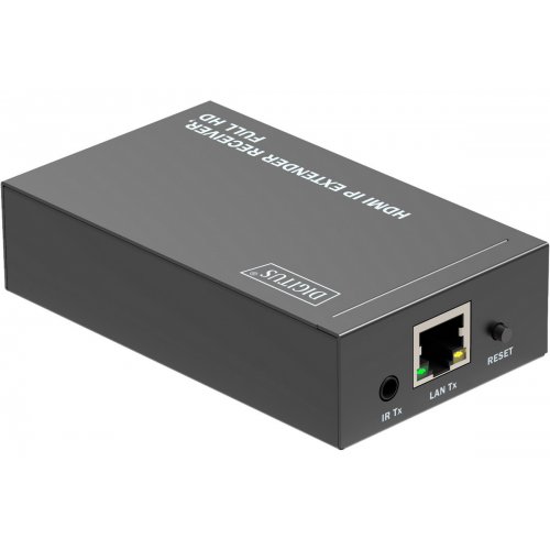 Удлинитель Digitus HDMI IP Extender Receiver (DS-55518) Black купить в Украине: Киев, Днепр, Харьков, Одесса  | Низкая цена, отзывы, характеристики от TELEMART фото