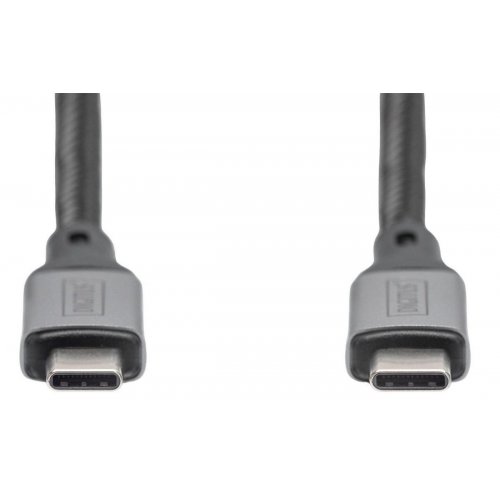 Кабель Digitus USB 4.0 Type-C to USB Type-C 1m (DB-300443-010-S) Black купить в Украине: Киев, Днепр, Харьков, Одесса  | Низкая цена, отзывы, характеристики от TELEMART фото