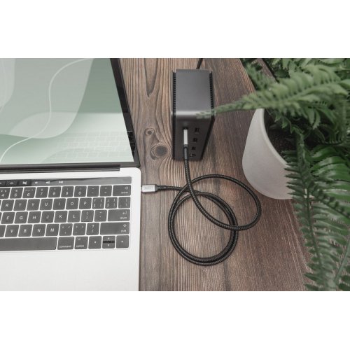 Кабель Digitus USB 4.0 Type-C to USB Type-C 1m (DB-300443-010-S) Black купить в Украине: Киев, Днепр, Харьков, Одесса  | Низкая цена, отзывы, характеристики от TELEMART фото