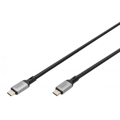 Кабель Digitus USB 4.0 Type-C to USB Type-C 3m (DB-300443-030-S) Black купить в Украине: Киев, Днепр, Харьков, Одесса  | Низкая цена, отзывы, характеристики от TELEMART фото