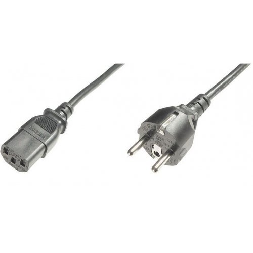 Кабель Digitus CEE 7/7 - C13 1.2m (AK-440110-012-S) Black купити в Україні: Київ, Львів, Хмельницький, Тернопіль, Івано-Франківськ | Низька ціна, відгуки, характеристики від TELEMART фото