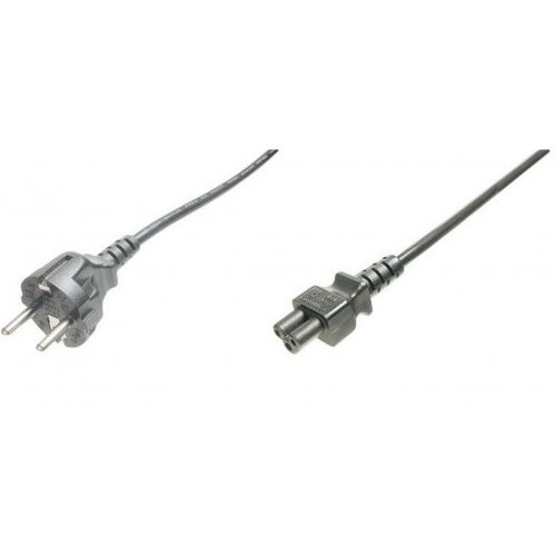 Кабель Digitus CEE 7/7 - C5 1.2m (AK-440115-012-S) Black купити в Україні: Київ, Львів, Хмельницький, Тернопіль, Івано-Франківськ | Низька ціна, відгуки, характеристики від TELEMART фото