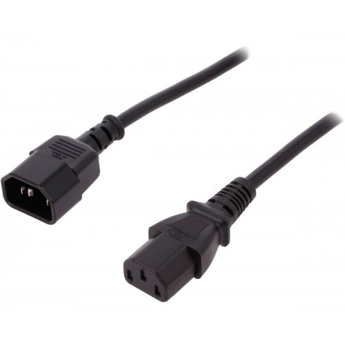 Кабель Digitus C14 - C13 5m (AK-440201-050-S) Black купити в Україні: Київ, Львів, Хмельницький, Тернопіль, Івано-Франківськ | Низька ціна, відгуки, характеристики від TELEMART фото