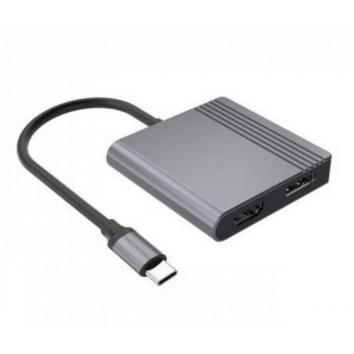 Кабель Cablexpert USB Type-C to HDMI/DisplayPort (A-CM-HDMIFDPF-01) Black купить в Украине: Киев, Днепр, Харьков, Одесса  | Низкая цена, отзывы, характеристики от TELEMART фото