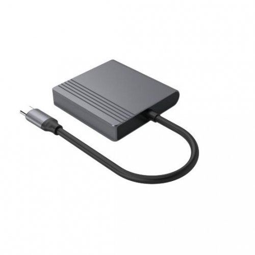 Кабель Cablexpert USB Type-C to HDMI/DisplayPort (A-CM-HDMIFDPF-01) Black купить в Украине: Киев, Днепр, Харьков, Одесса  | Низкая цена, отзывы, характеристики от TELEMART фото