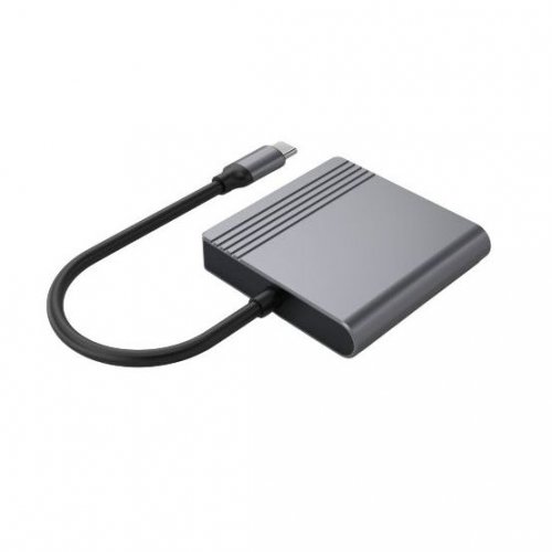 Кабель Cablexpert USB Type-C to HDMI/DisplayPort (A-CM-HDMIFDPF-01) Black купить в Украине: Киев, Днепр, Харьков, Одесса  | Низкая цена, отзывы, характеристики от TELEMART фото