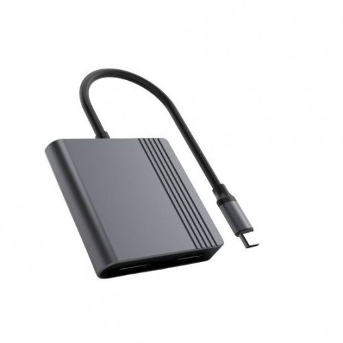 Кабель Cablexpert USB Type-C to HDMI/DisplayPort (A-CM-HDMIFDPF-01) Black купить в Украине: Киев, Днепр, Харьков, Одесса  | Низкая цена, отзывы, характеристики от TELEMART фото