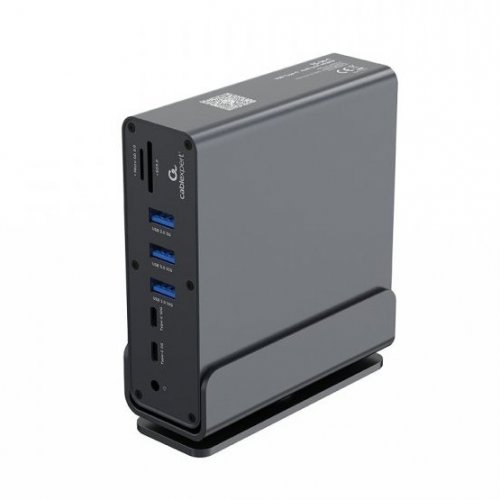 USB-хаб Cablexpert USB Type-C 15 in 1 (A-CF-COMBO15-01) Grey купить в Украине: Киев, Днепр, Харьков, Одесса  | Низкая цена, отзывы, характеристики от TELEMART фото