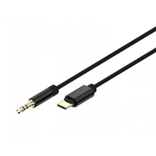 Кабель Cablexpert USB Type-C to 3.5mm 1.5m (CCA-CM3.5M-1.5M) Black купить в Украине: Киев, Днепр, Харьков, Одесса  | Низкая цена, отзывы, характеристики от TELEMART фото