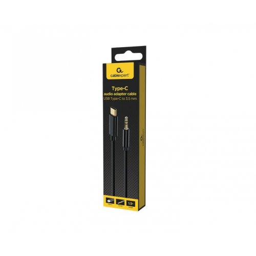 Кабель Cablexpert USB Type-C to 3.5mm 1.5m (CCA-CM3.5M-1.5M) Black купить в Украине: Киев, Днепр, Харьков, Одесса  | Низкая цена, отзывы, характеристики от TELEMART фото