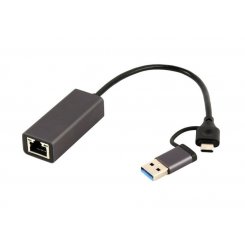 Мережева карта Cablexpert USB Type-A/Type-C to Gigabit Ethernet (A-USB3AC-LAN-01) Black