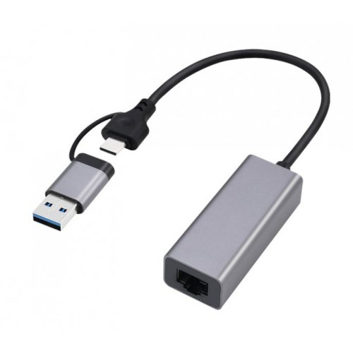 Мережева карта Cablexpert USB Type-A/Type-C to 2.5G Ethernet (A-USB3AC-LAN2G-01) Black купити в Україні: Київ, Львів, Хмельницький, Тернопіль, Івано-Франківськ | Низька ціна, відгуки, характеристики від TELEMART фото