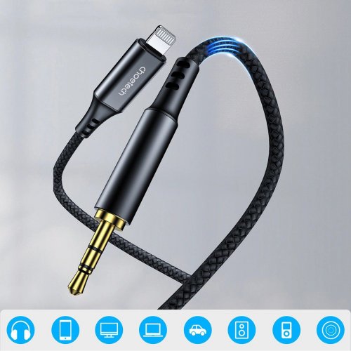 Кабель Choetech Lightning to 3.5mm 2m (AUX009) купить в Украине: Киев, Днепр, Харьков, Одесса  | Низкая цена, отзывы, характеристики от TELEMART фото
