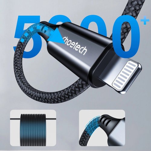Кабель Choetech Lightning to 3.5mm 2m (AUX009) купить в Украине: Киев, Днепр, Харьков, Одесса  | Низкая цена, отзывы, характеристики от TELEMART фото