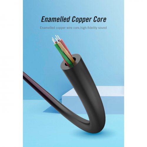 Сплиттер Vention 3.5mm to 2 x 3.5mm 0.3m (BBVBY) Black купить в Украине: Киев, Днепр, Харьков, Одесса  | Низкая цена, отзывы, характеристики от TELEMART фото