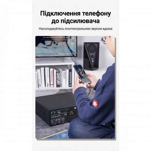 Кабель Vention USB Type-C to 2 x RCA 0.5m (BGVHD) Black купить в Украине: Киев, Днепр, Харьков, Одесса  | Низкая цена, отзывы, характеристики от TELEMART фото
