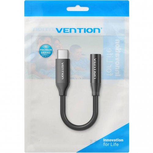 Адаптер Vention USB Type-C to 3.5mm (BIIBA) Black купить в Украине: Киев, Днепр, Харьков, Одесса  | Низкая цена, отзывы, характеристики от TELEMART фото