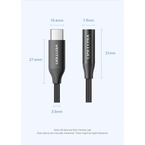 Адаптер Vention USB Type-C to 3.5mm (BIIBA) Black купить в Украине: Киев, Днепр, Харьков, Одесса  | Низкая цена, отзывы, характеристики от TELEMART фото
