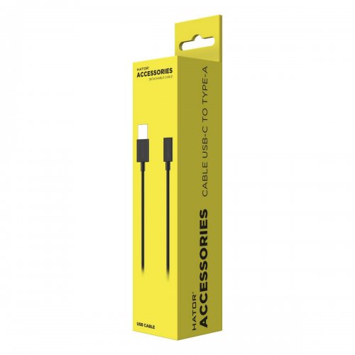 Кабель HATOR USB to USB Type-C 1m (ACC416) Black купить в Украине: Киев, Днепр, Харьков, Одесса  | Низкая цена, отзывы, характеристики от TELEMART фото