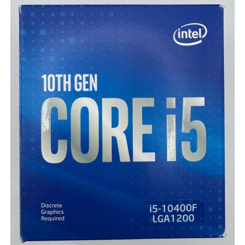 Процесор Intel Core i5-10400F 2.9(4.3)GHz s1200 Box (BX8070110400F) (Відновлено продавцем, 880619) купити в Україні: Київ, Львів, Хмельницький, Тернопіль, Івано-Франківськ | Перевірка сумісності, низька ціна, відгуки, характеристики від TELEMART фото