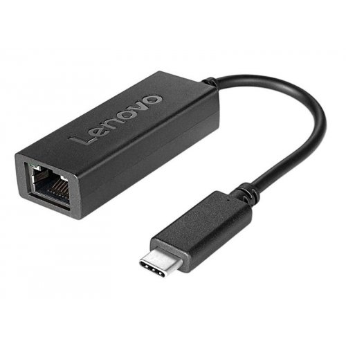 Сетевая карта Lenovo USB Type-C to Ethernet (4X90S91831) Black купить в Украине: Киев, Днепр, Харьков, Одесса  | Низкая цена, отзывы, характеристики от TELEMART фото