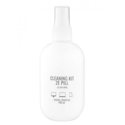 Набір для чищення 2E PILL Cleaning Kit for Office Equipment 140ml + Cloth 20cm (2E-SK140BL) White/Blue купити в Україні: Київ, Львів, Хмельницький, Тернопіль, Івано-Франківськ | Низька ціна, відгуки, характеристики від TELEMART фото