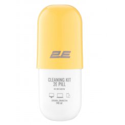 Набір для чищення 2E PILL Cleaning Kit for Office Equipment 140ml + Cloth 20cm (2E-SK140YW) White/Yellow